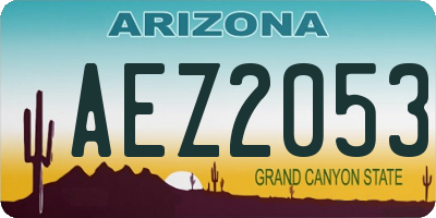 AZ license plate AEZ2053