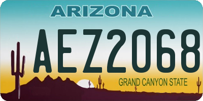 AZ license plate AEZ2068