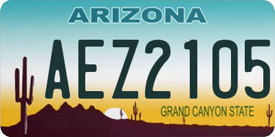 AZ license plate AEZ2105
