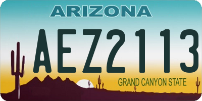 AZ license plate AEZ2113