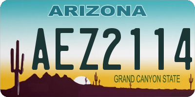AZ license plate AEZ2114