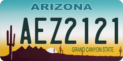 AZ license plate AEZ2121