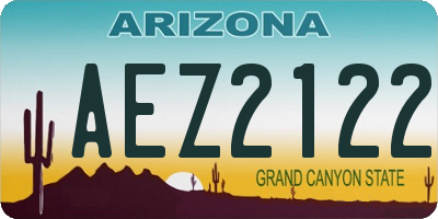AZ license plate AEZ2122