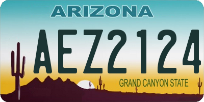 AZ license plate AEZ2124