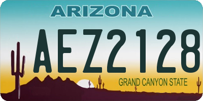AZ license plate AEZ2128