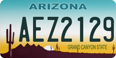 AZ license plate AEZ2129