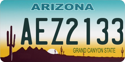 AZ license plate AEZ2133