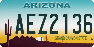 AZ license plate AEZ2136