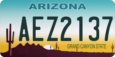 AZ license plate AEZ2137