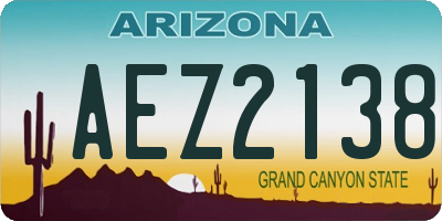 AZ license plate AEZ2138