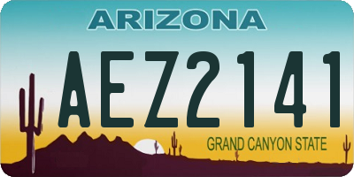 AZ license plate AEZ2141