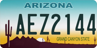 AZ license plate AEZ2144
