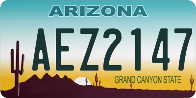 AZ license plate AEZ2147