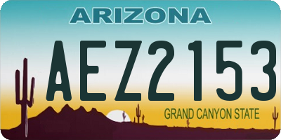 AZ license plate AEZ2153