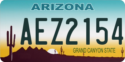 AZ license plate AEZ2154