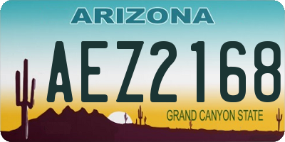AZ license plate AEZ2168