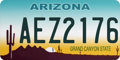 AZ license plate AEZ2176