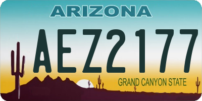 AZ license plate AEZ2177