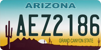 AZ license plate AEZ2186