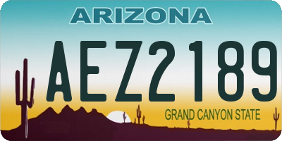 AZ license plate AEZ2189
