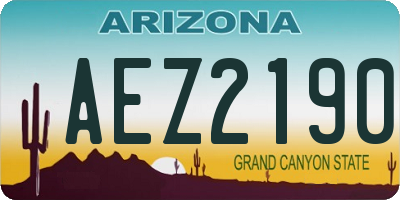 AZ license plate AEZ2190