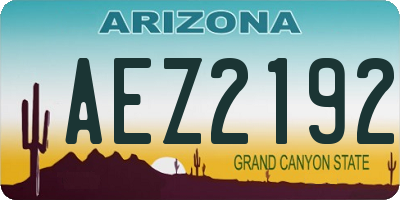 AZ license plate AEZ2192