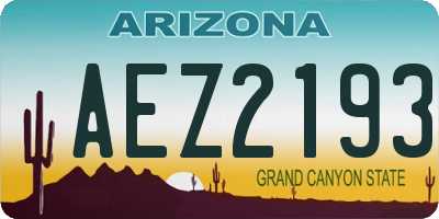 AZ license plate AEZ2193
