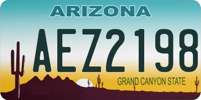 AZ license plate AEZ2198