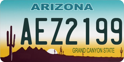 AZ license plate AEZ2199