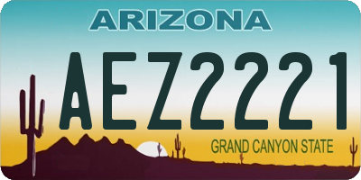 AZ license plate AEZ2221