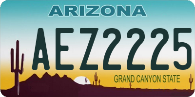AZ license plate AEZ2225