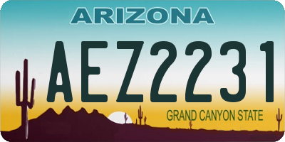 AZ license plate AEZ2231