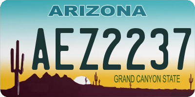 AZ license plate AEZ2237