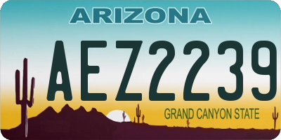 AZ license plate AEZ2239