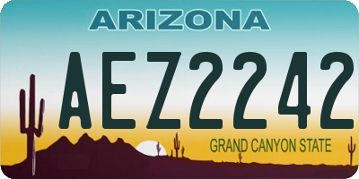 AZ license plate AEZ2242