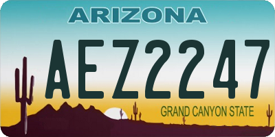 AZ license plate AEZ2247