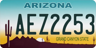 AZ license plate AEZ2253