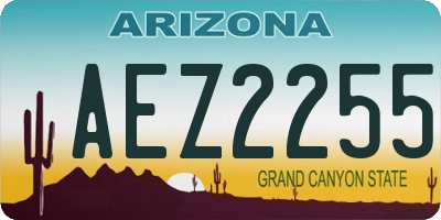 AZ license plate AEZ2255