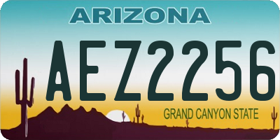 AZ license plate AEZ2256