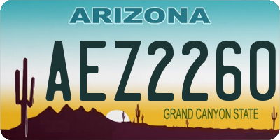 AZ license plate AEZ2260
