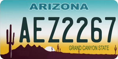 AZ license plate AEZ2267