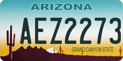 AZ license plate AEZ2273