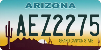 AZ license plate AEZ2275