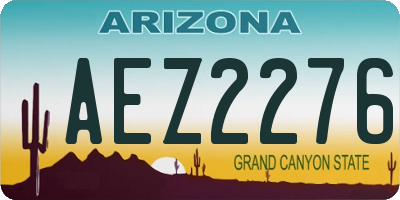 AZ license plate AEZ2276