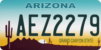 AZ license plate AEZ2279