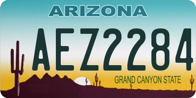 AZ license plate AEZ2284