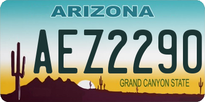 AZ license plate AEZ2290