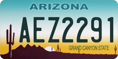 AZ license plate AEZ2291