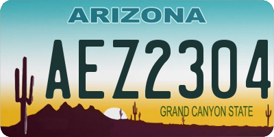 AZ license plate AEZ2304