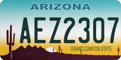 AZ license plate AEZ2307